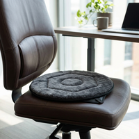 Rotating seat cushion placed on an office seat