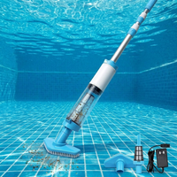 Pool vacuum cleaner cleaning a swimming pool