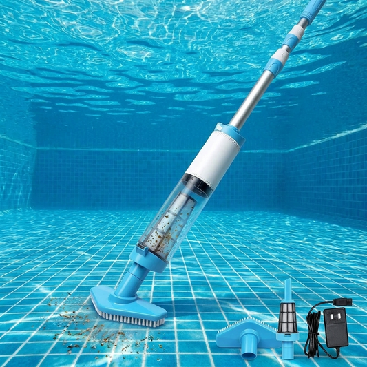 Pool vacuum cleaner cleaning a swimming pool