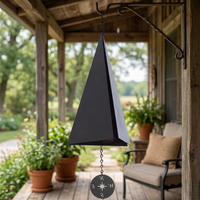 Wind bell hanging on an outdoor porch