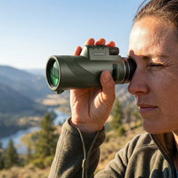 Handheld monocular used to view outdoor scenery