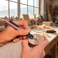 Cordless engraving pen used in a workshop